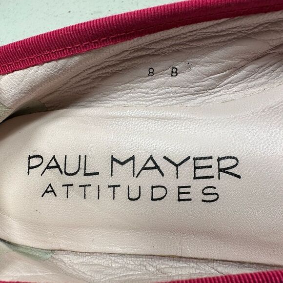 PAUL MAYER  Attitudes Women's 8B HOT PINK BALLET Flats Bow - Picture 9 of 9